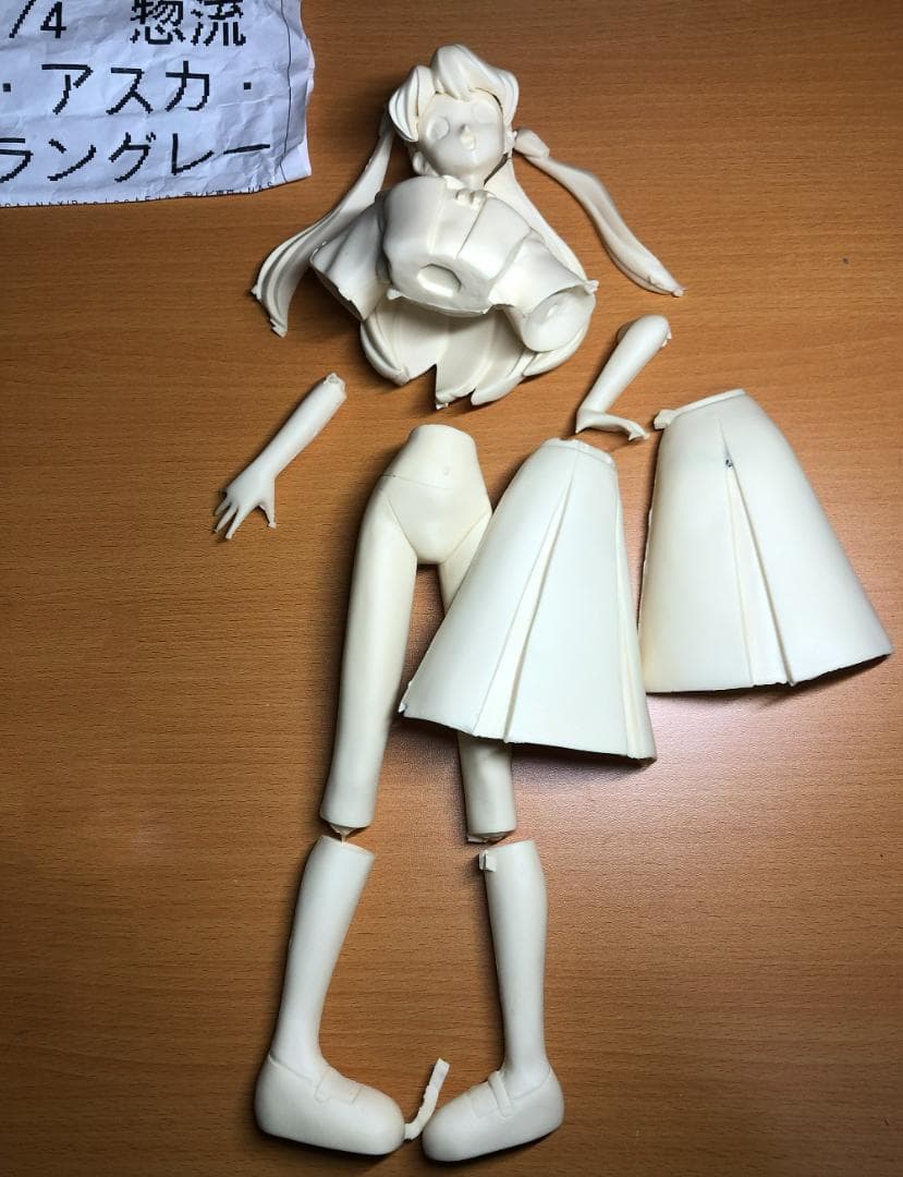 絶版品 惣流・アスカ・ラングレー 制服 1/4 ガレージキット エヴァンゲリオン