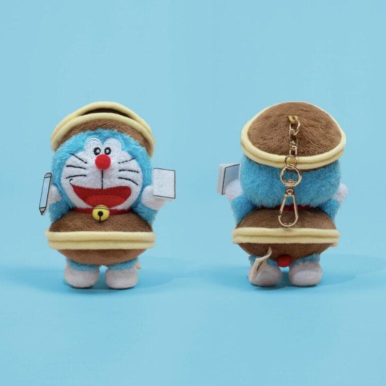 100%ドラえもん＆フレンズ展 キーチェーン3個セット (どら焼き、ヒトデ等)