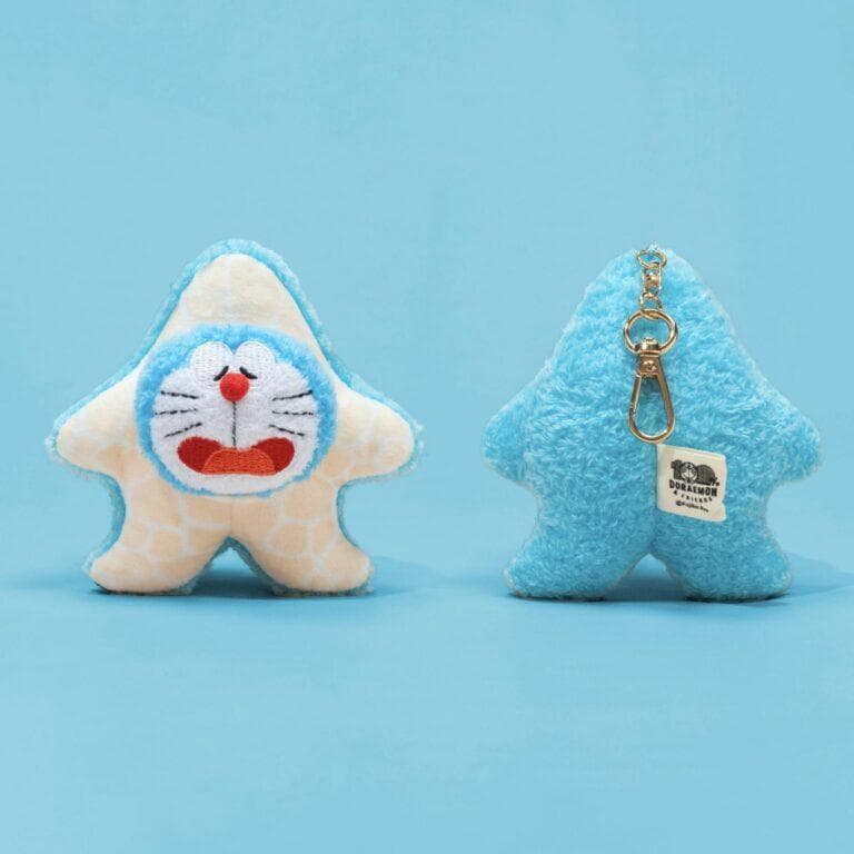 100%ドラえもん＆フレンズ展 キーチェーン3個セット (どら焼き、ヒトデ等)