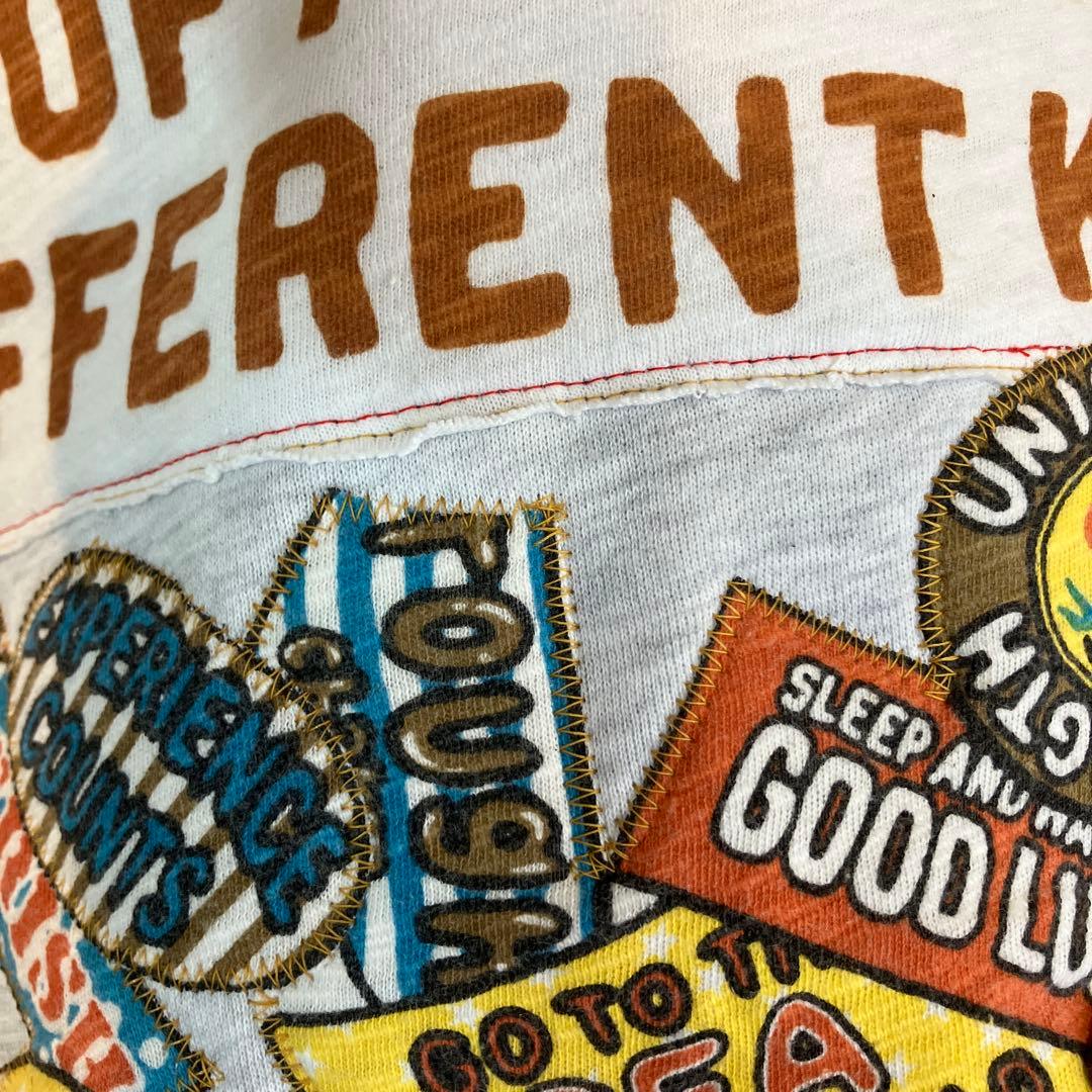 ハンドメイドバックデニムリメイクパッチワーク丸底バケツトートバック⭐︎パグちゃん