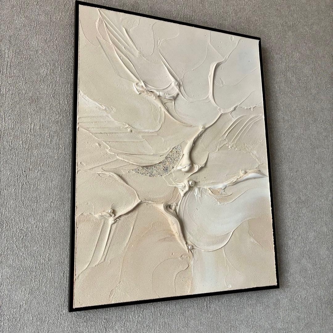 現代アート　40×30㎝　キラキラ　大きめ　モダン　アートパネル　インテリア