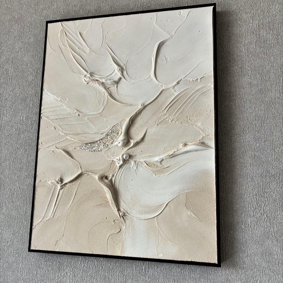 現代アート　40×30㎝　キラキラ　大きめ　モダン　アートパネル　インテリア