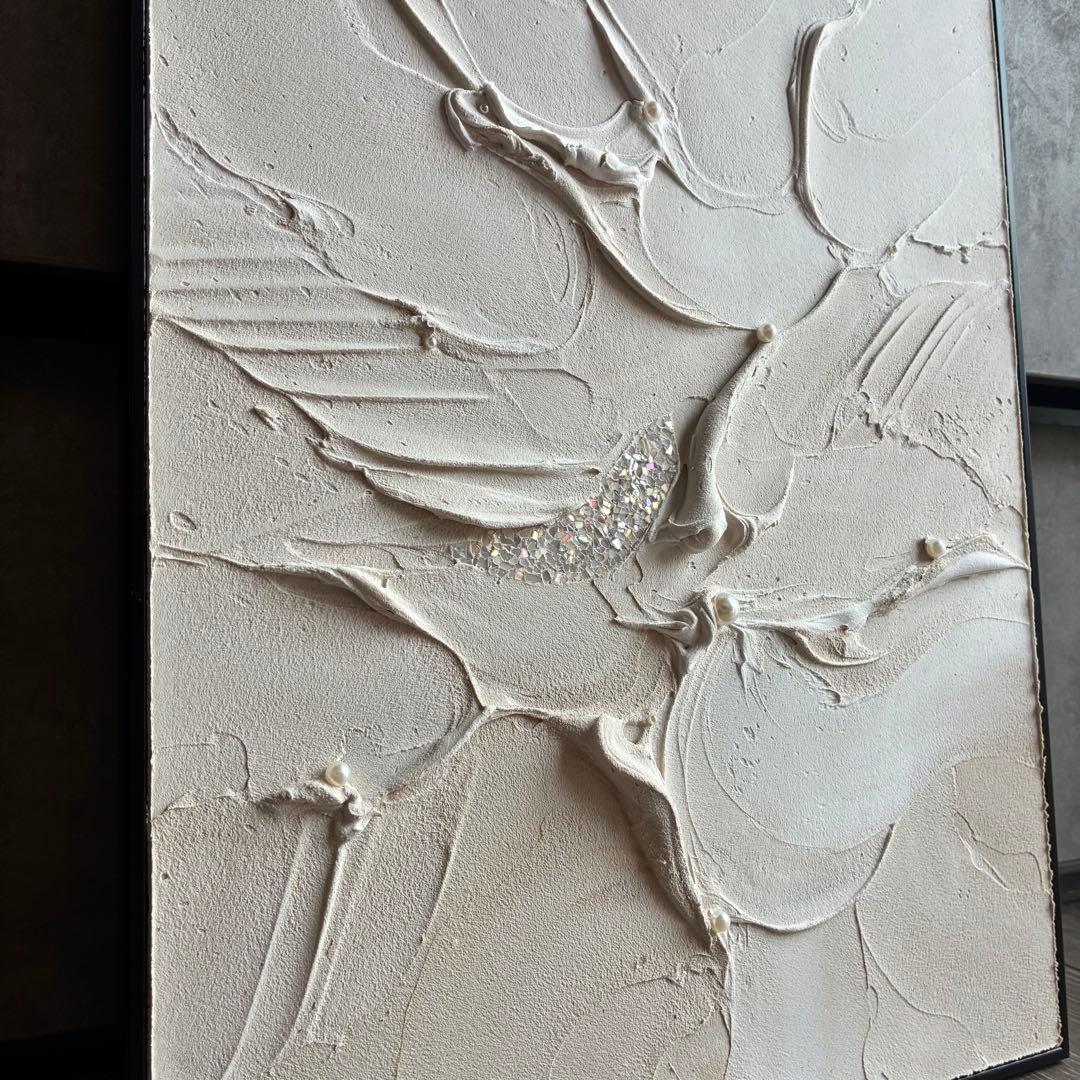 現代アート　40×30㎝　キラキラ　大きめ　モダン　アートパネル　インテリア