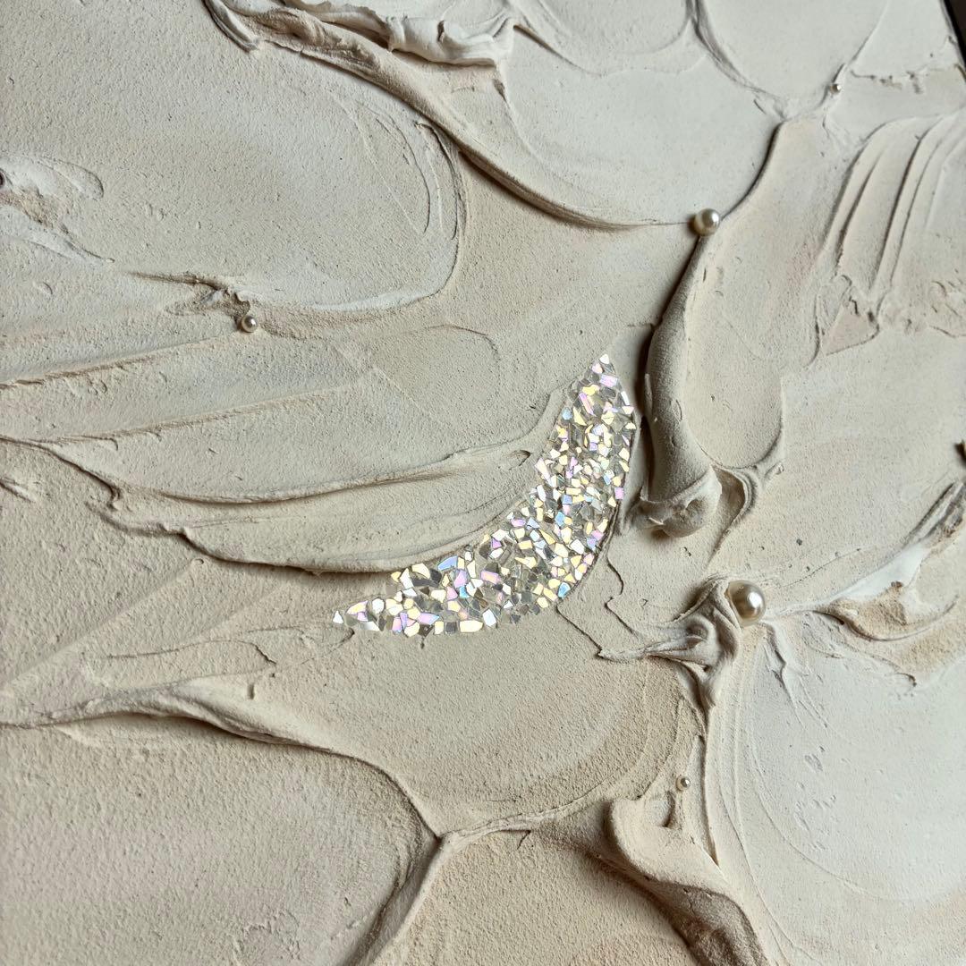 現代アート　40×30㎝　キラキラ　大きめ　モダン　アートパネル　インテリア