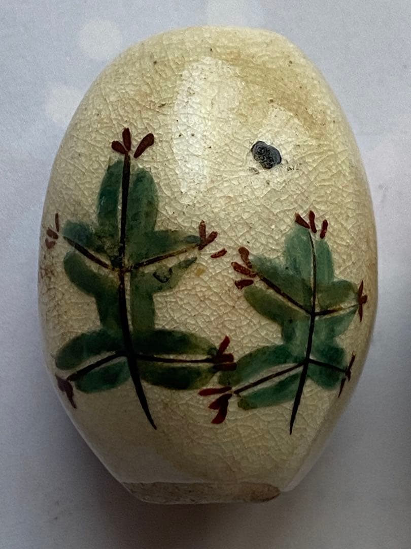 ♦️金彩緑釉色絵 六角面取り 弁慶勧進帳 風鎮 江戸 文化文政〜幕末 古美術骨董品