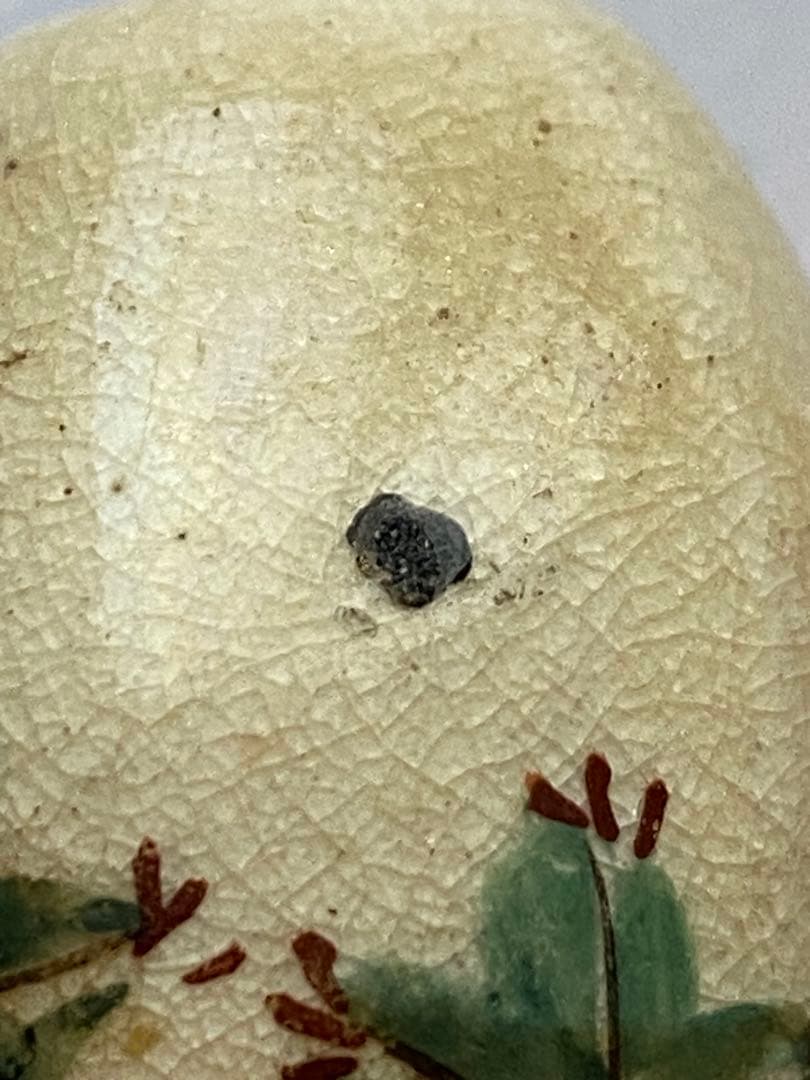 ♦️金彩緑釉色絵 六角面取り 弁慶勧進帳 風鎮 江戸 文化文政〜幕末 古美術骨董品