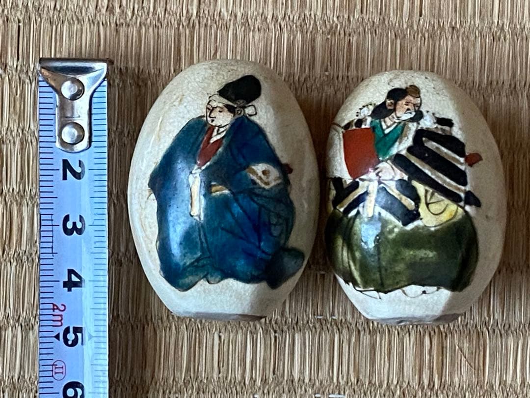 ♦️金彩緑釉色絵 六角面取り 弁慶勧進帳 風鎮 江戸 文化文政〜幕末 古美術骨董品