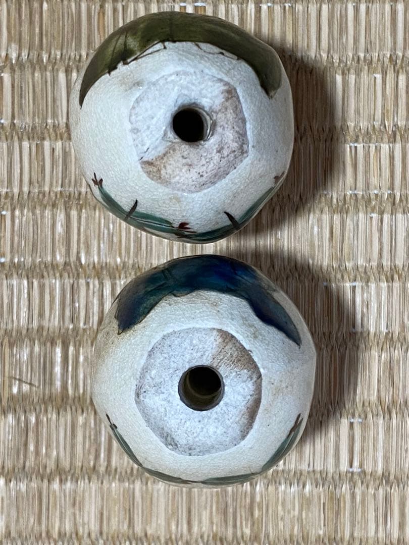 ♦️金彩緑釉色絵 六角面取り 弁慶勧進帳 風鎮 江戸 文化文政〜幕末 古美術骨董品