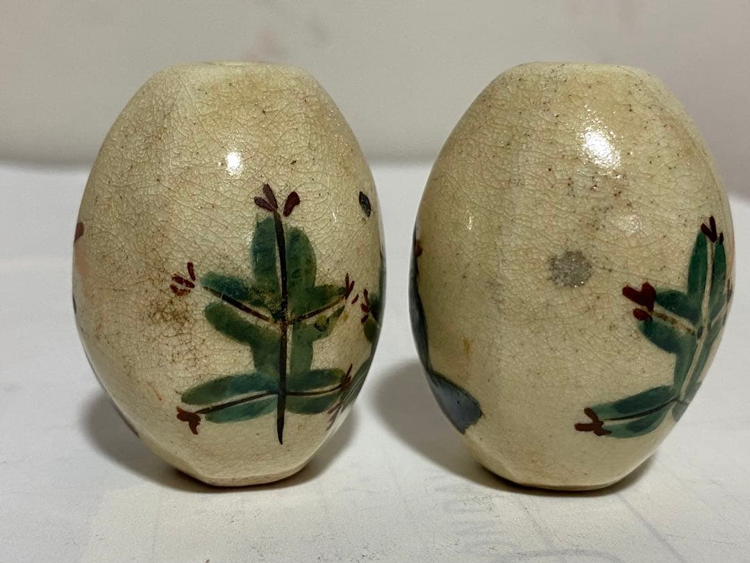 ♦️金彩緑釉色絵 六角面取り 弁慶勧進帳 風鎮 江戸 文化文政〜幕末 古美術骨董品