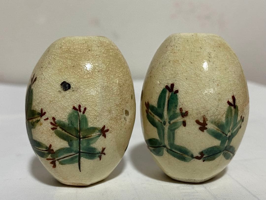 ♦️金彩緑釉色絵 六角面取り 弁慶勧進帳 風鎮 江戸 文化文政〜幕末 古美術骨董品