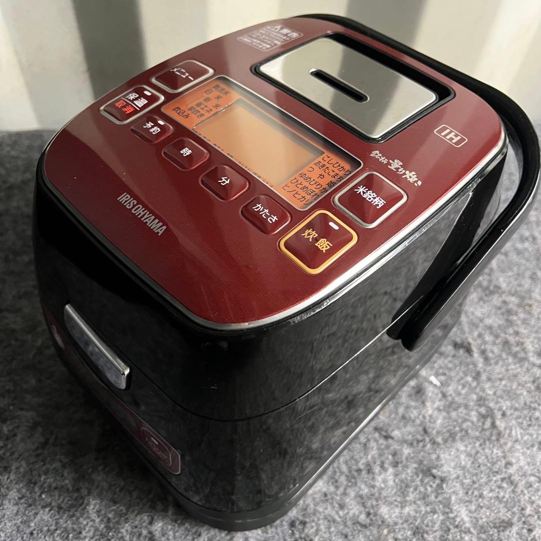 E42美品✨　アイリスオーヤマ　3合炊　IHジャー炊飯器　極厚銅釜　新生活応援✨