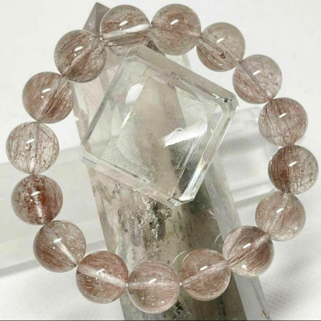 レッドルチル　パワーストーンブレスレット　内径約16cm