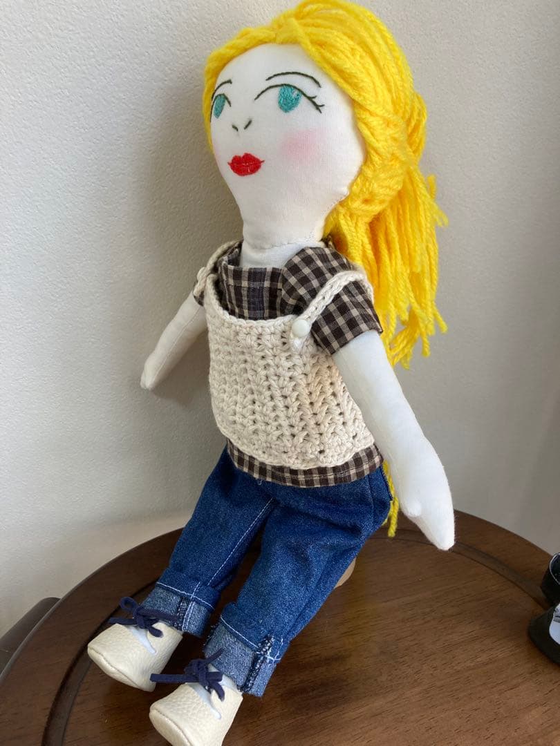 大人着せ替布人形　金髪のLO LO風　コーディネート色々一式セット　ハンドメイド
