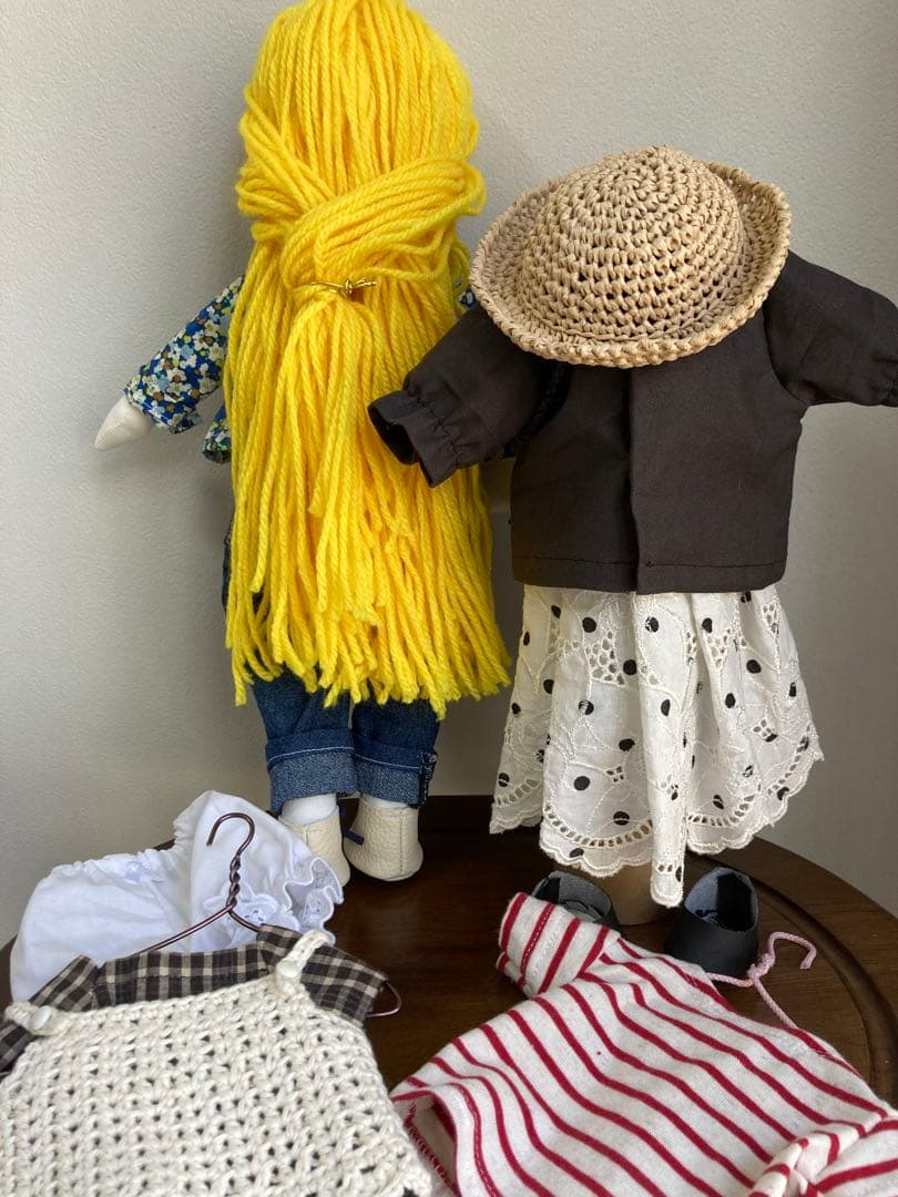 大人着せ替布人形　金髪のLO LO風　コーディネート色々一式セット　ハンドメイド