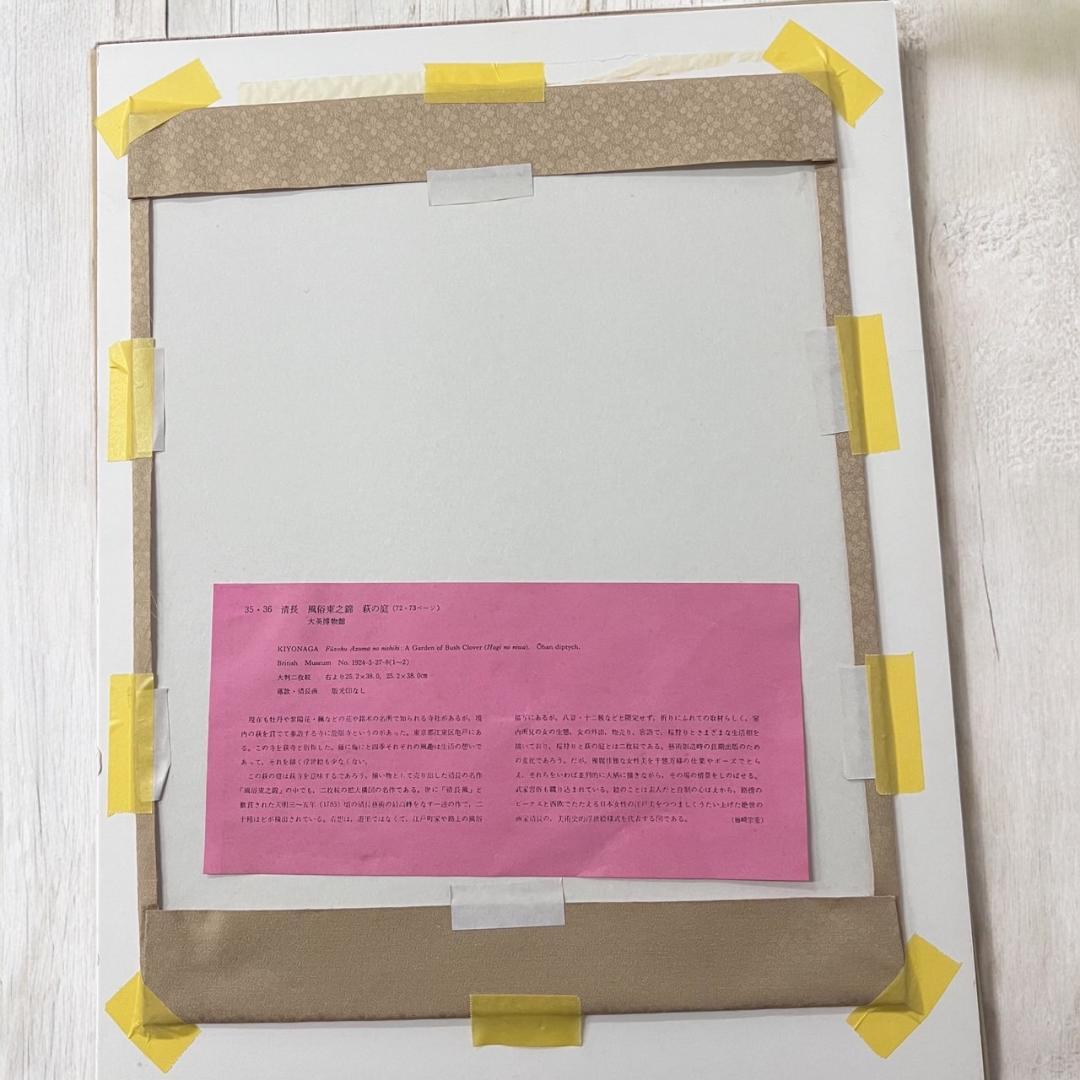 鳥居清長筆　風俗東乃錦　萩の庭　浮世絵　大英博物館　べらぼう