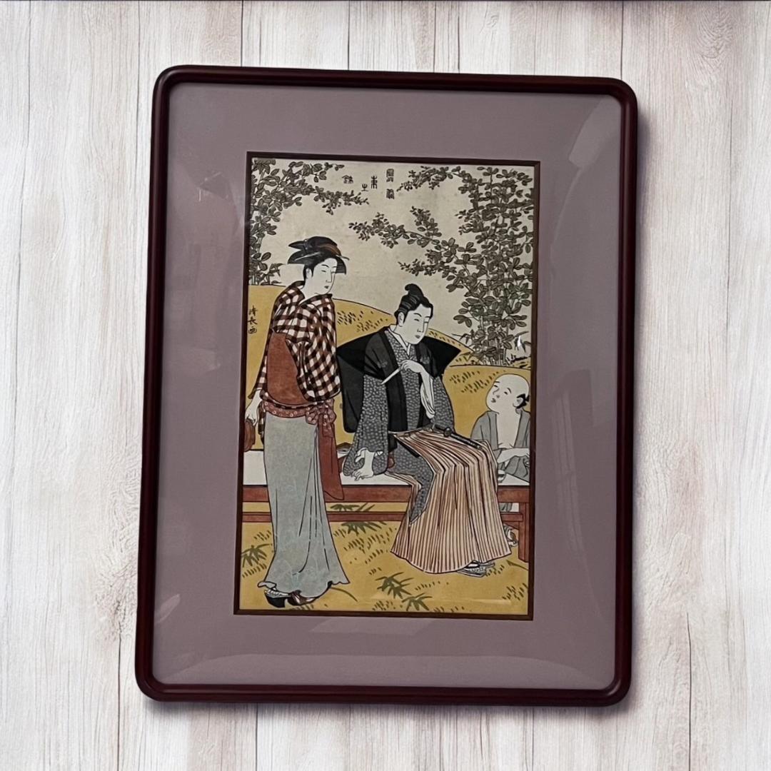 鳥居清長筆　風俗東乃錦　萩の庭　浮世絵　大英博物館　べらぼう