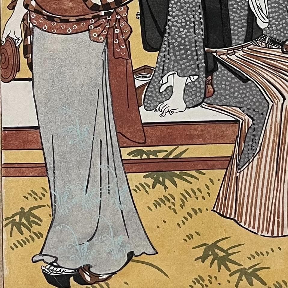 鳥居清長筆　風俗東乃錦　萩の庭　浮世絵　大英博物館　べらぼう