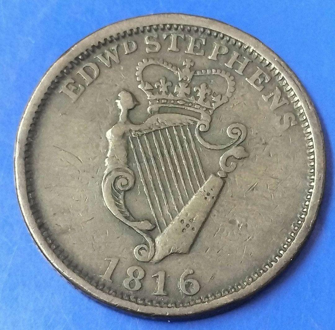 アイルランド　ペニートークン（ウェリントン公爵）1816年