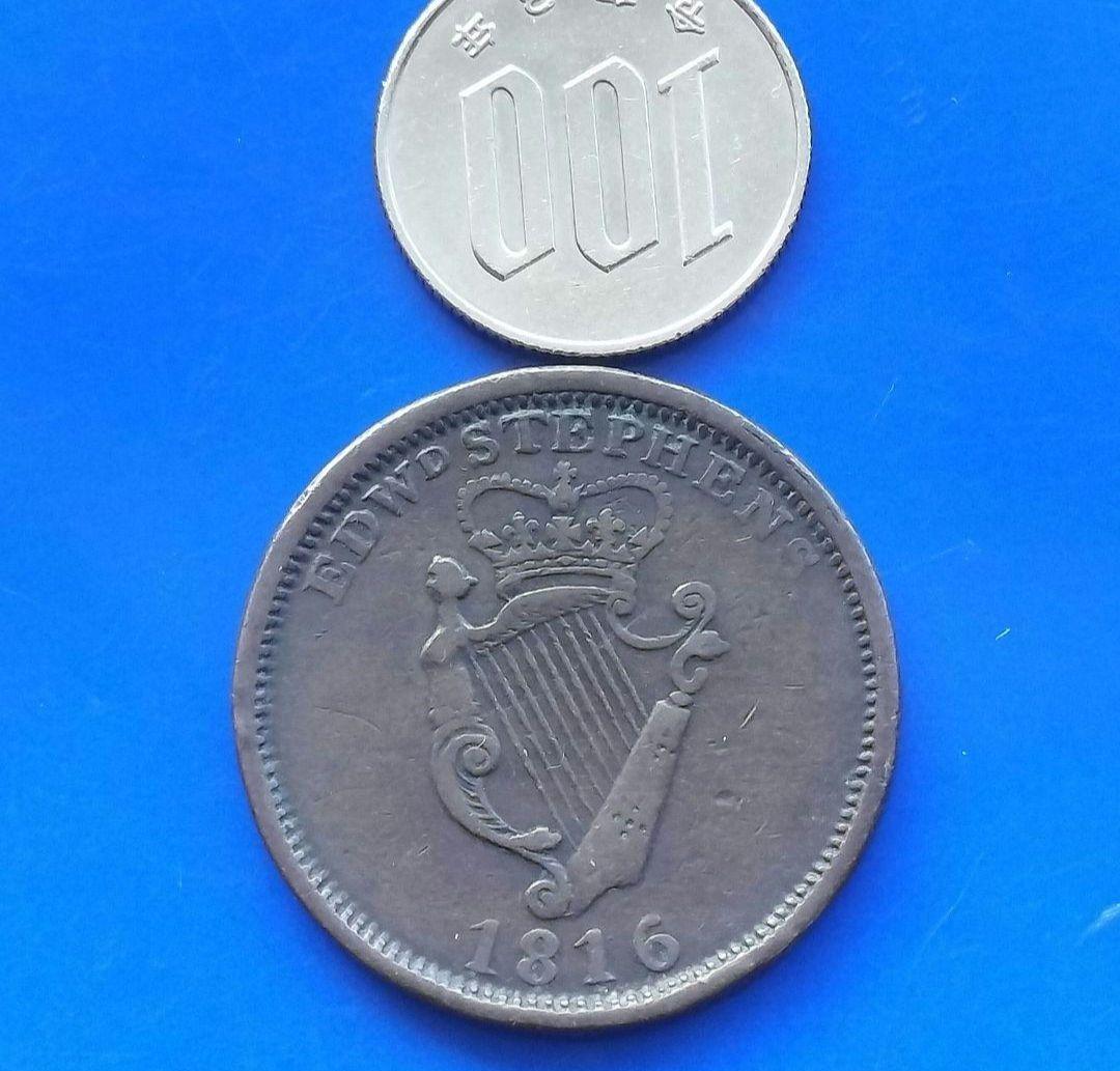 アイルランド　ペニートークン（ウェリントン公爵）1816年