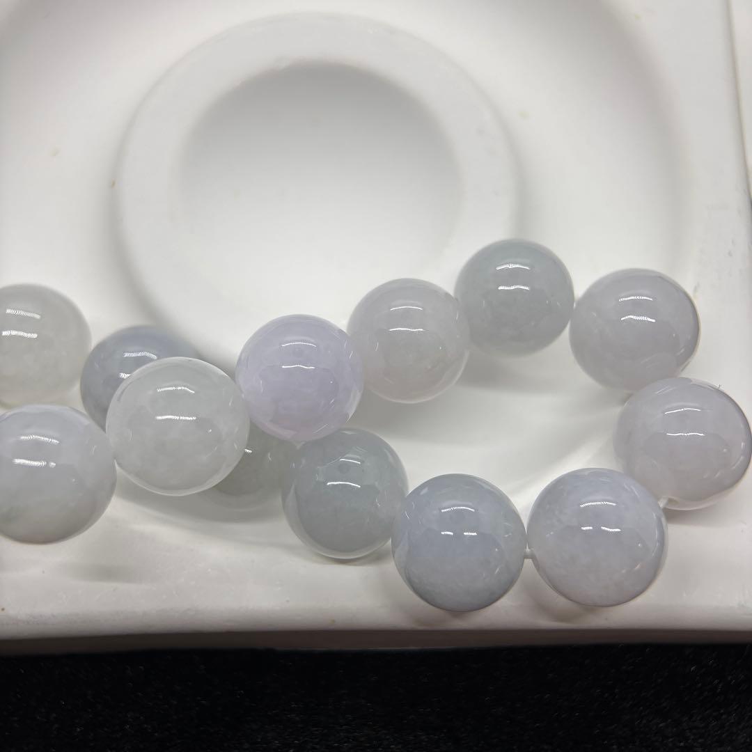 無処理無染色A貨天然石本翡翠　保証付　天然石　本翡翠　ミャンマー　12.8mm