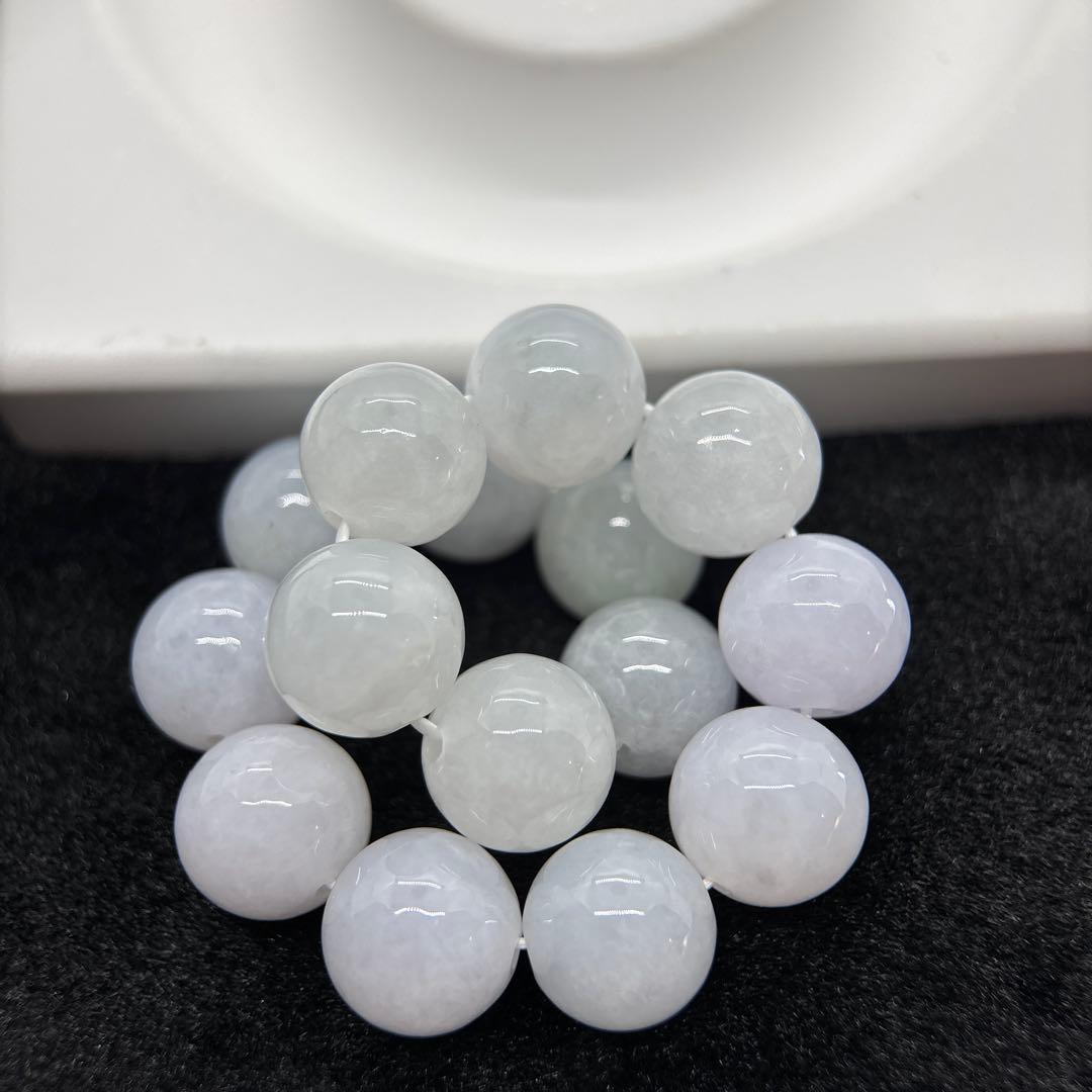 無処理無染色A貨天然石本翡翠　保証付　天然石　本翡翠　ミャンマー　12.8mm