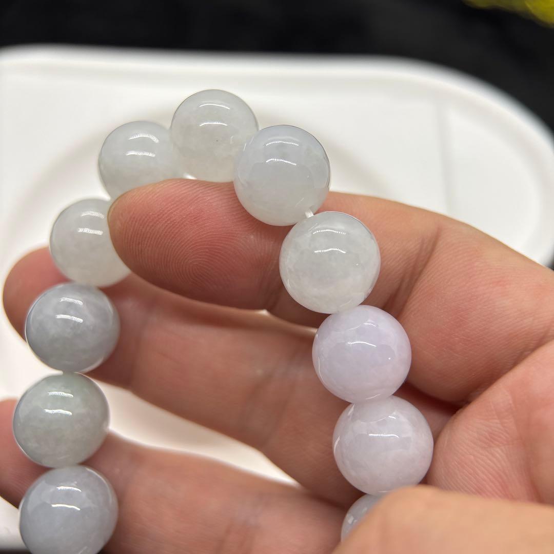 無処理無染色A貨天然石本翡翠　保証付　天然石　本翡翠　ミャンマー　12.8mm