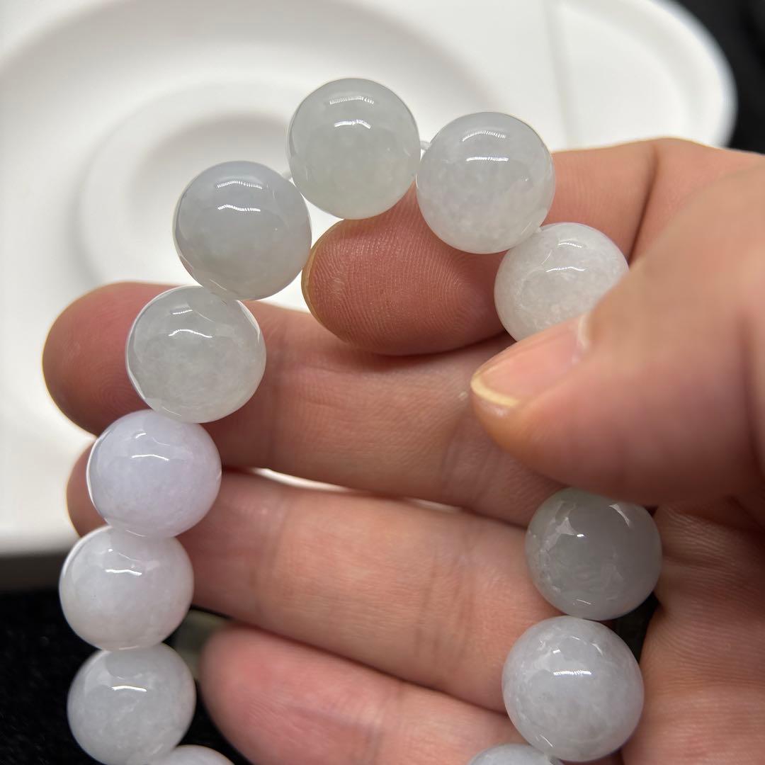 無処理無染色A貨天然石本翡翠　保証付　天然石　本翡翠　ミャンマー　12.8mm