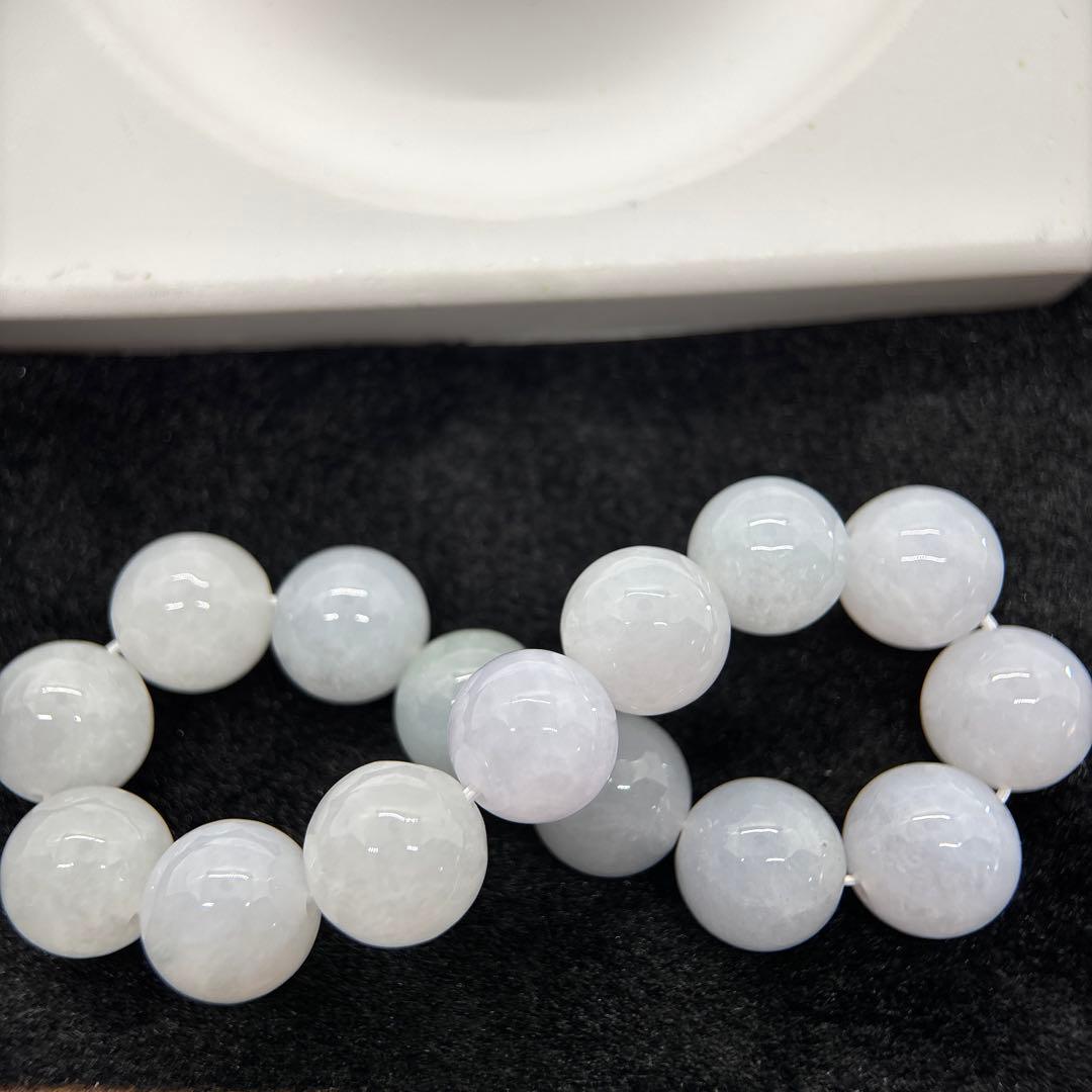 無処理無染色A貨天然石本翡翠　保証付　天然石　本翡翠　ミャンマー　12.8mm