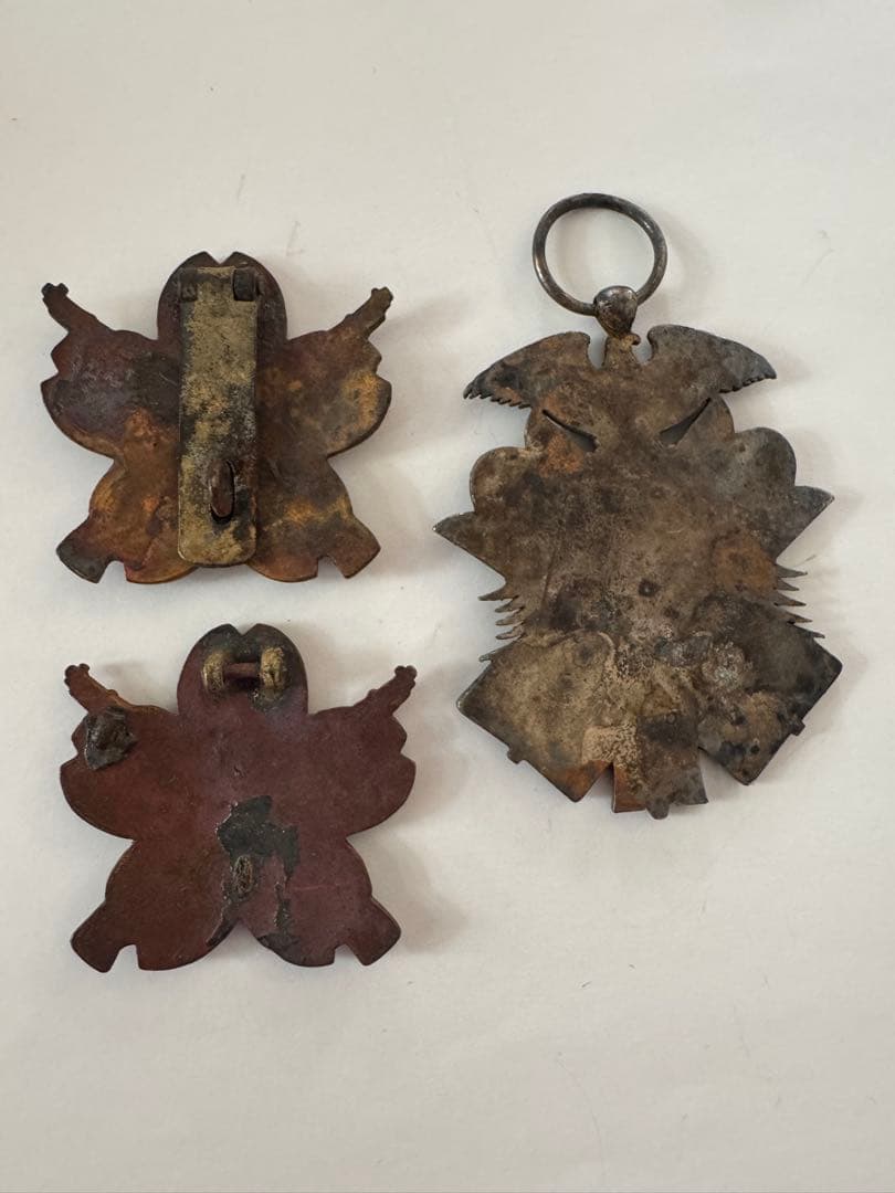 旧日本軍実物 功七級金鵄勲章 小銃射撃徽章 当時物 帯なし