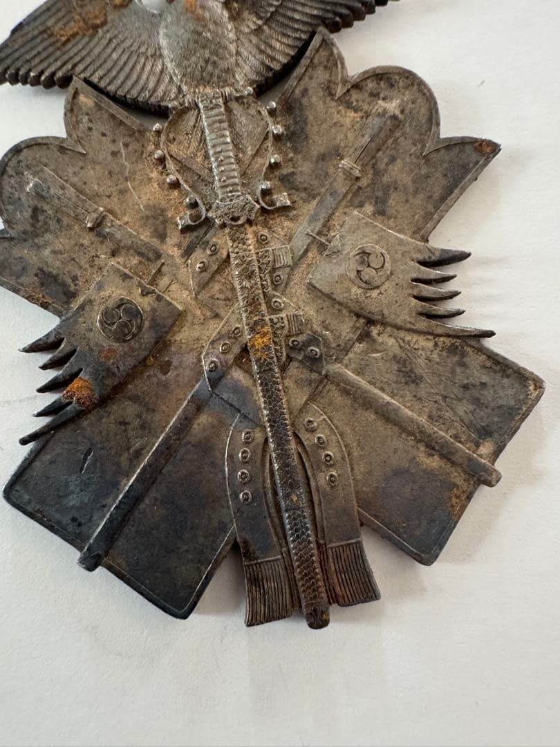 旧日本軍実物 功七級金鵄勲章 小銃射撃徽章 当時物 帯なし