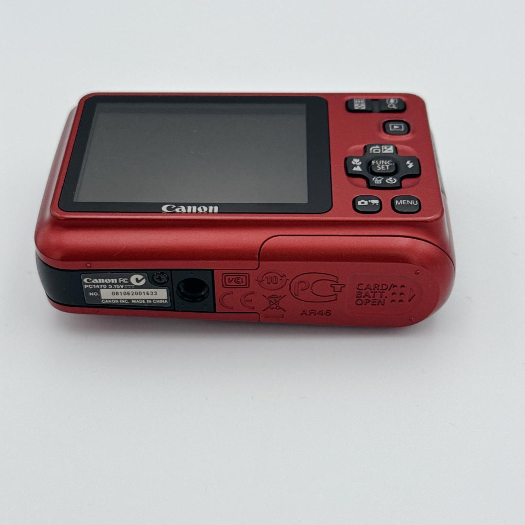 【美品】Canon PowerShot A495 レッド コンパクトデジタルカメ