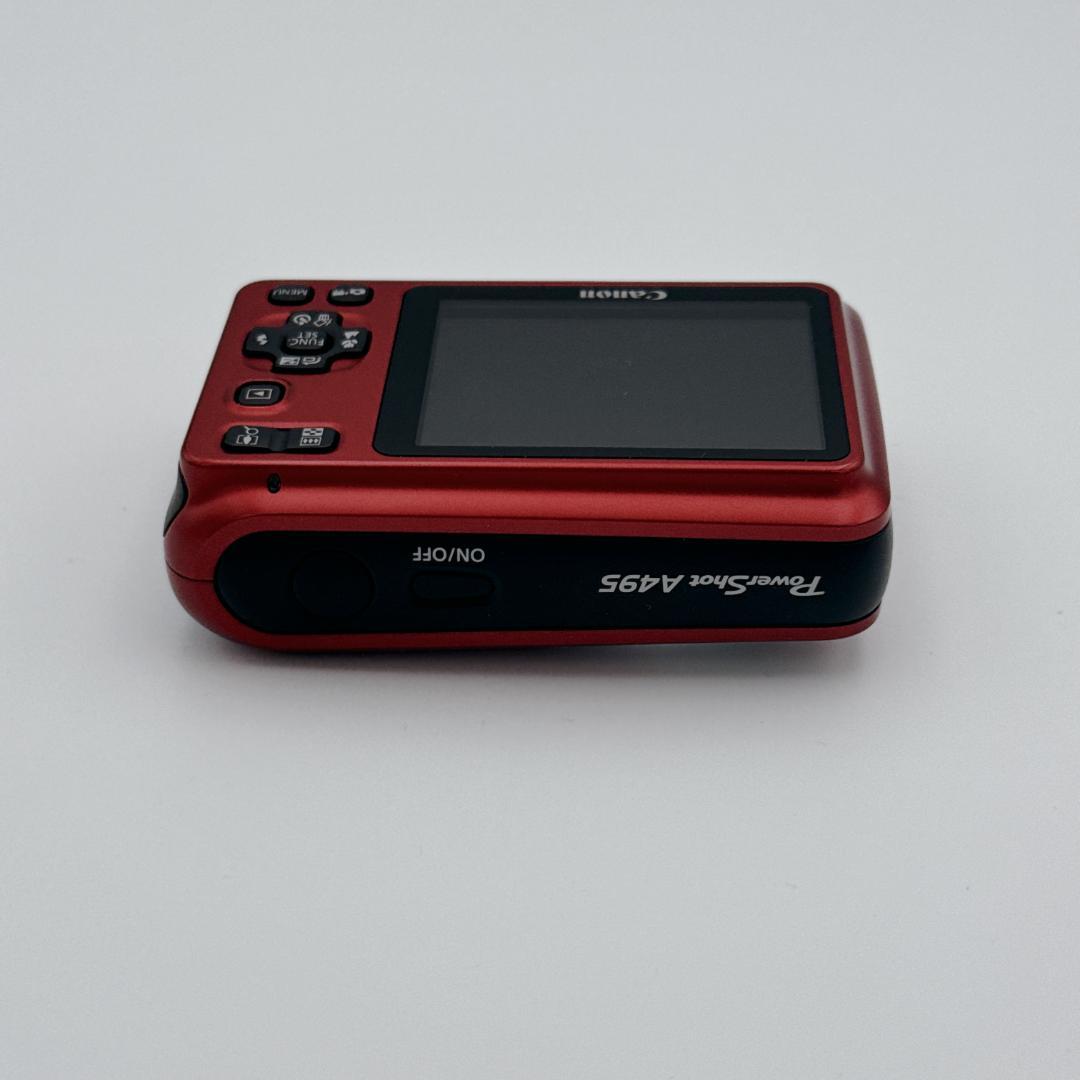 【美品】Canon PowerShot A495 レッド コンパクトデジタルカメ