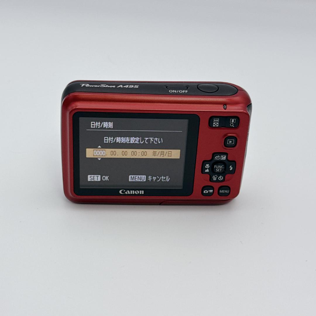【美品】Canon PowerShot A495 レッド コンパクトデジタルカメ