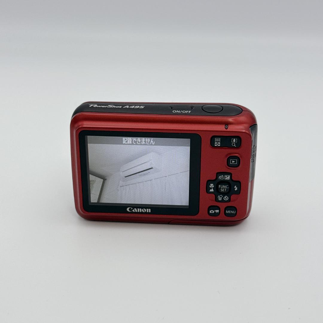 【美品】Canon PowerShot A495 レッド コンパクトデジタルカメ