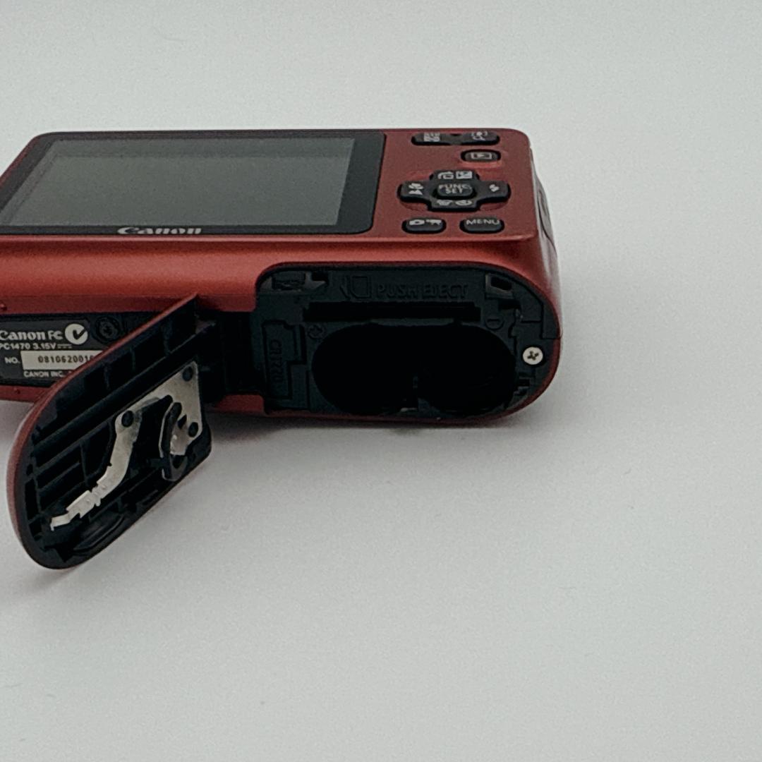 【美品】Canon PowerShot A495 レッド コンパクトデジタルカメ