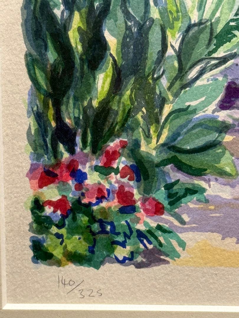 印象派　【Flower Garden】lithograph