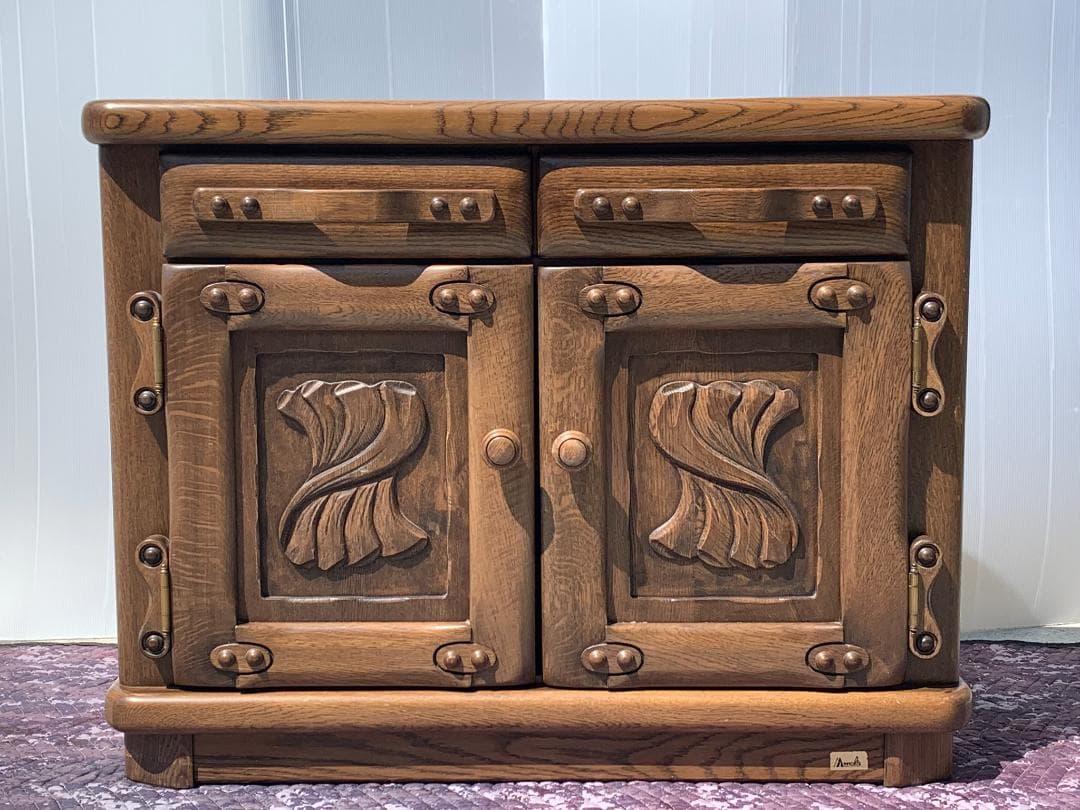 Molis 河本家具工業　木製　サイドボード　チェスト　カントリー調 レトロ