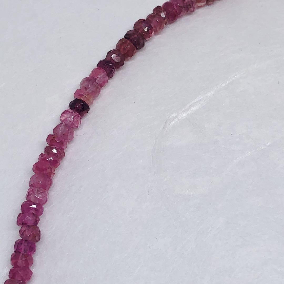 AAAトルマリンドーナツ3mmネックレス40cストレス軽減　女子力向上