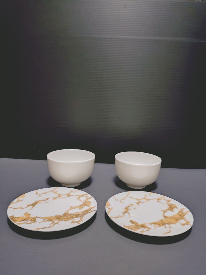 値下げ【新品】箔一 RS marble カップ&ソーサー<2個>