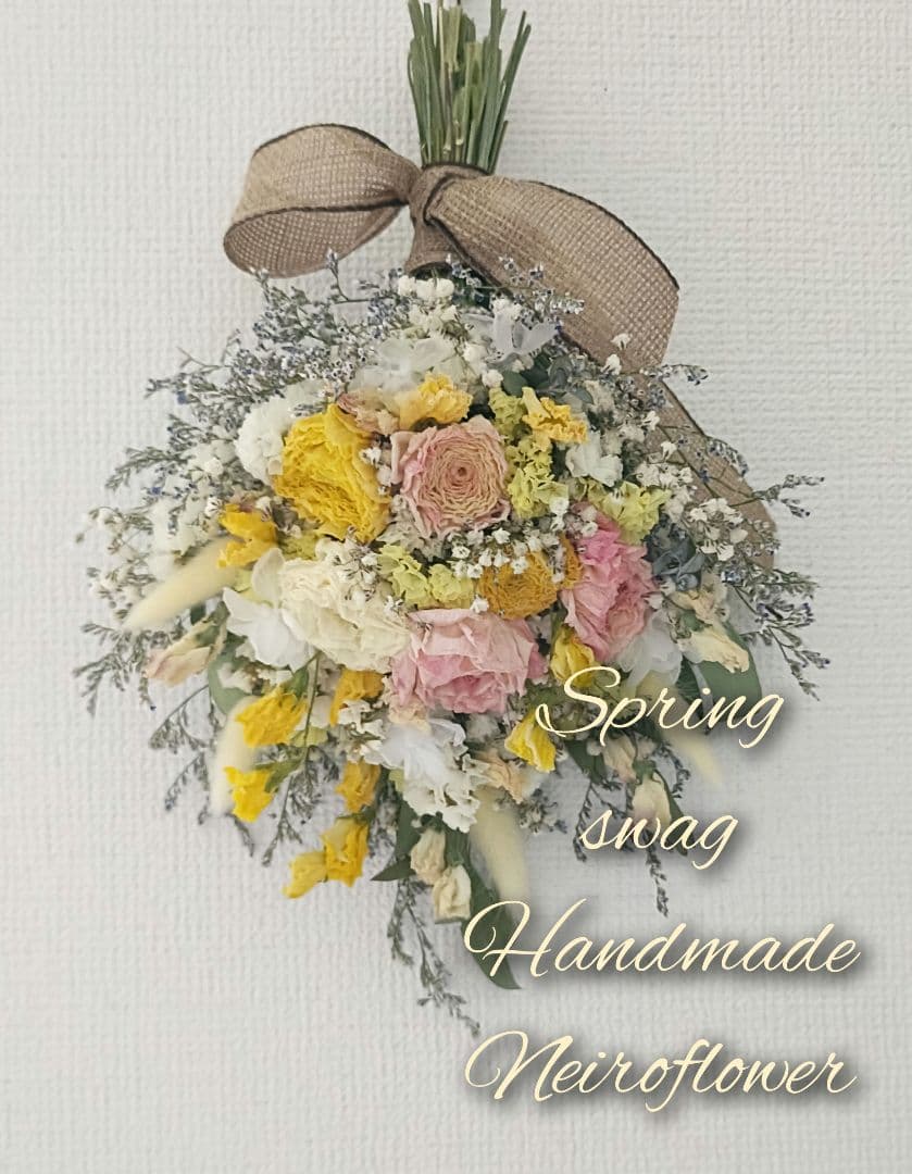 ♡りんページ♡ドライフラワーラナンキュラススワッグ&桜スワッグ♡