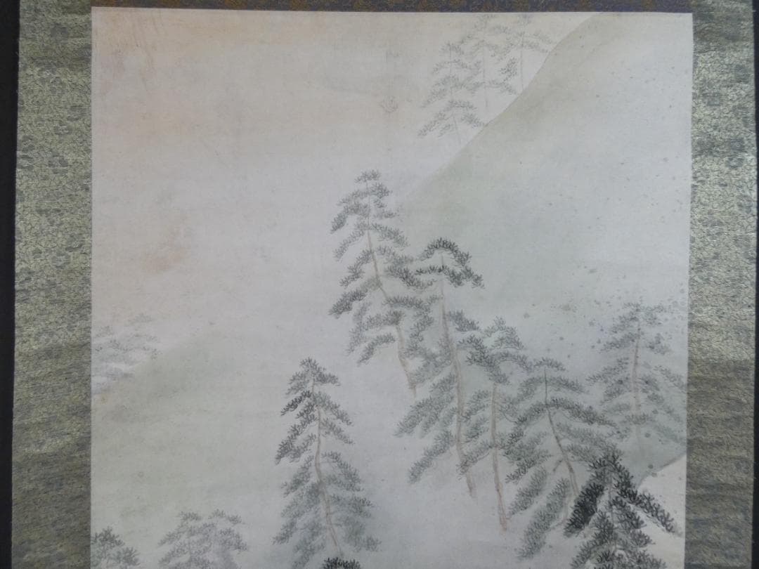 風景画　日本画　掛け軸　川合玉堂　手描き　肉筆　紙本