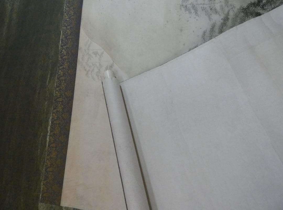 風景画　日本画　掛け軸　川合玉堂　手描き　肉筆　紙本