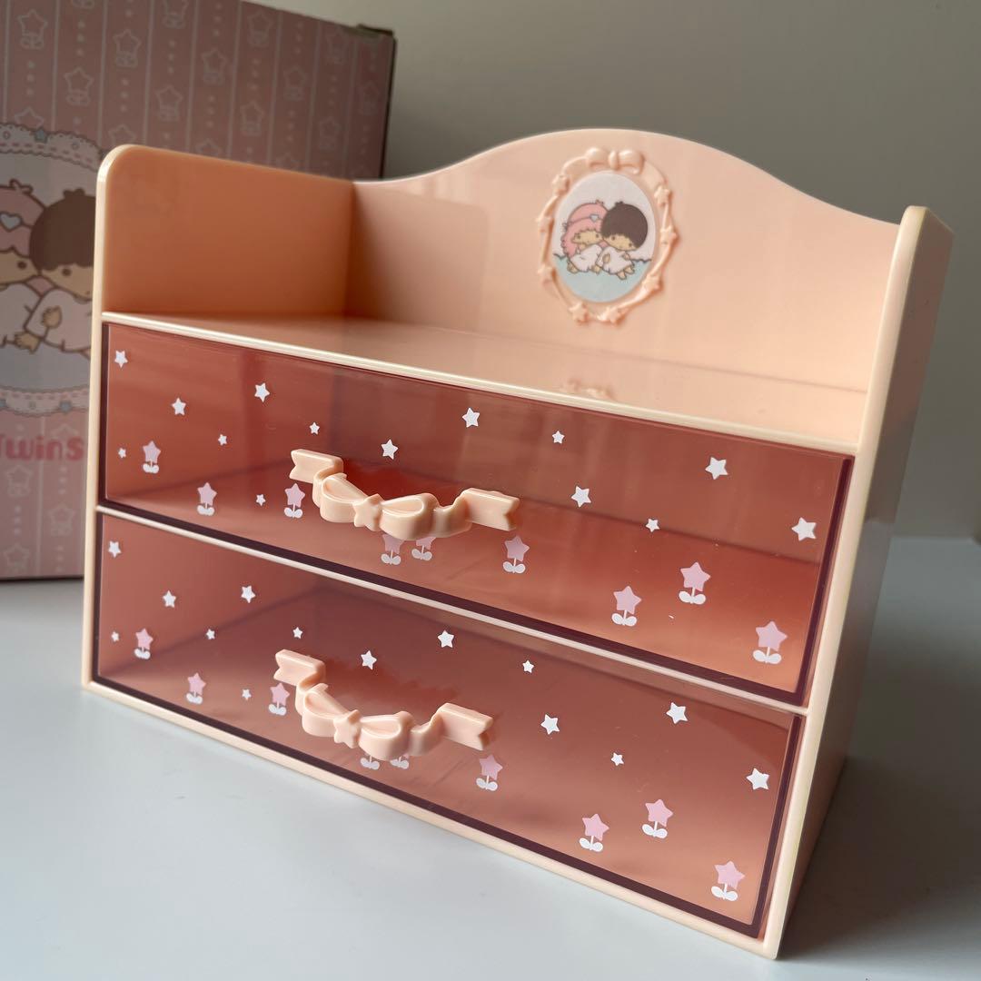 レア　希少　キキララ リトルツインスターズ 2段引き出し収納ボックス　レトロ