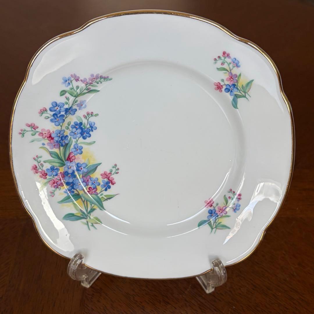 【英国ビンテージ】ダッチェス★勿忘草★ケーキ皿　4枚