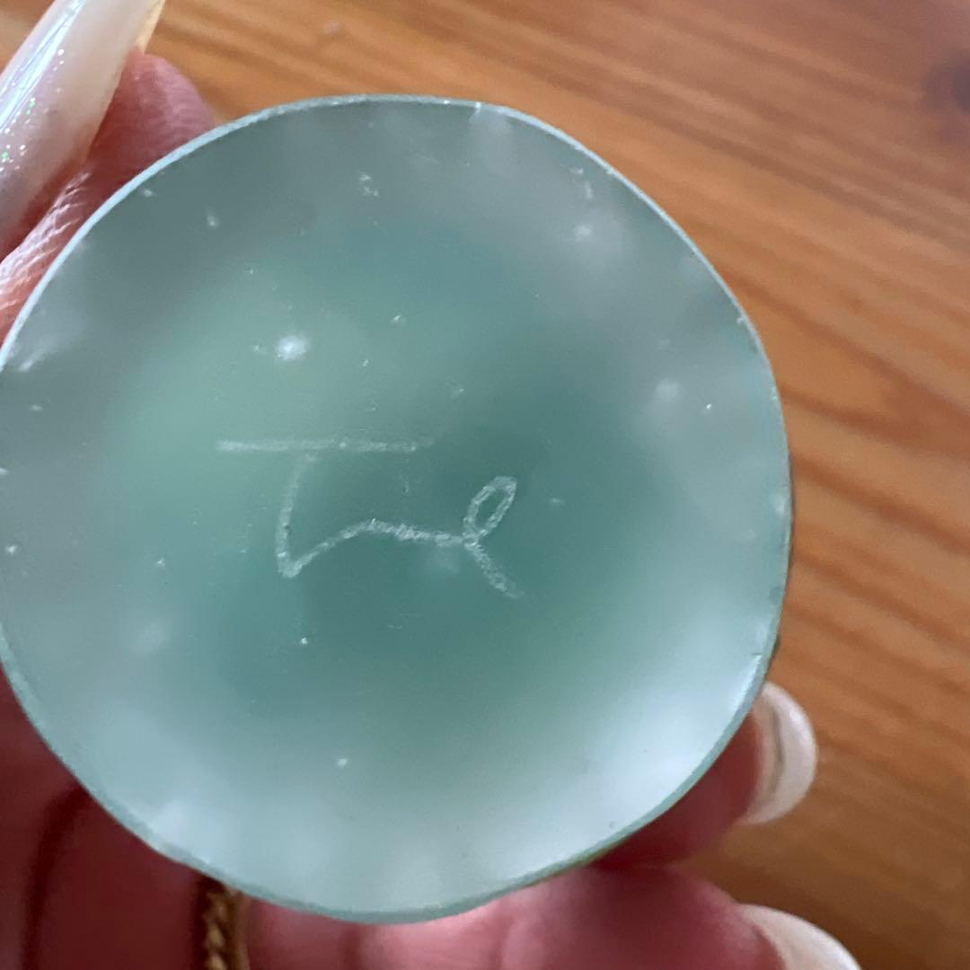 A小　ガラス作家　安達知江　木　クリスマスツリー　型置物 グリーン