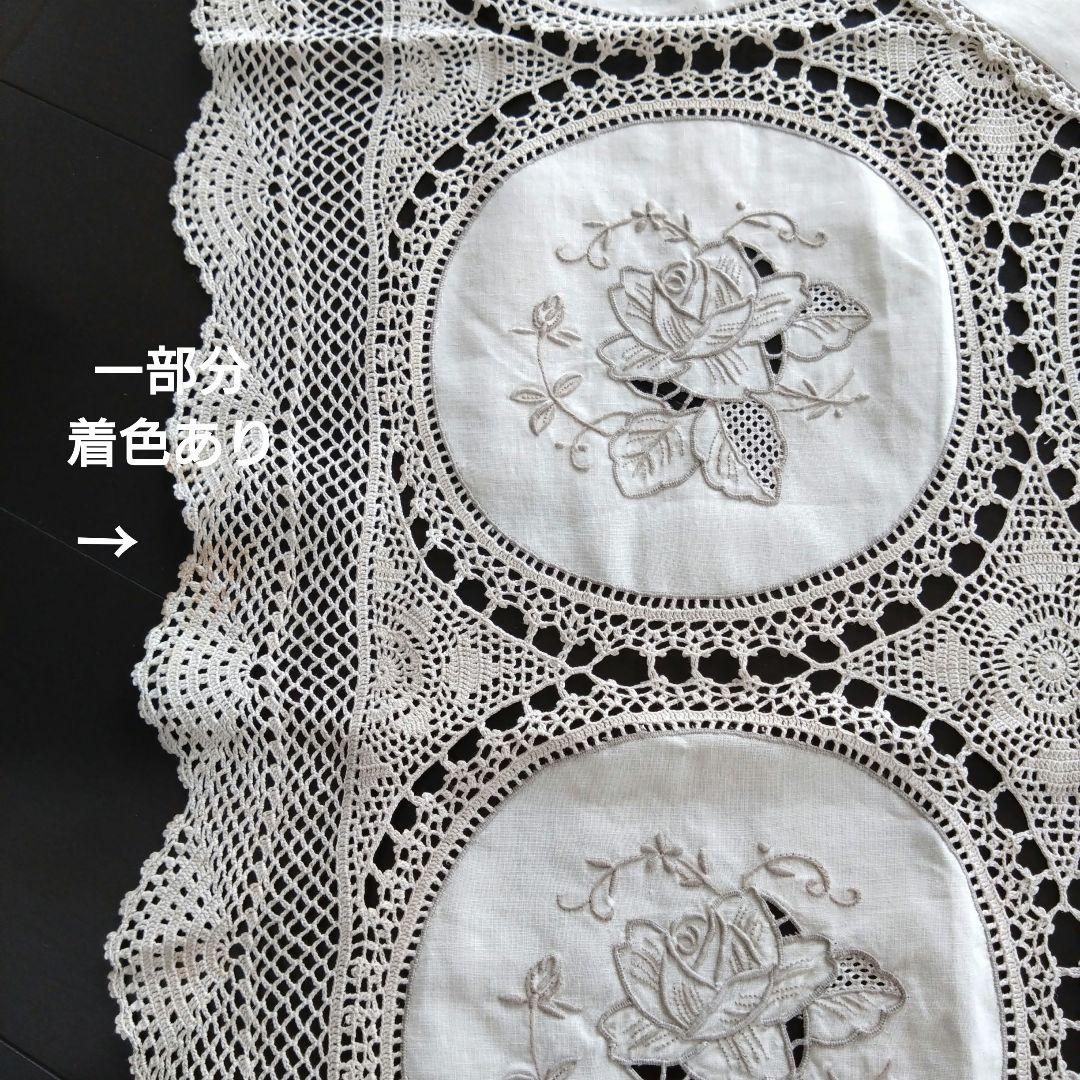 テーブルクロス レース アンティーク 汕頭 スワトウ 手刺繍 ナプキン5枚セット