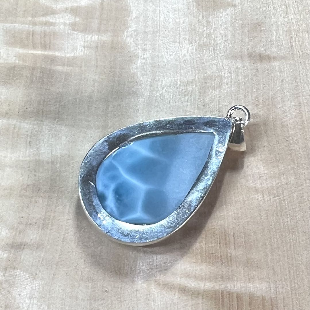 高品質　ラリマー　ペンダント　ネックレス　silver925 3-43