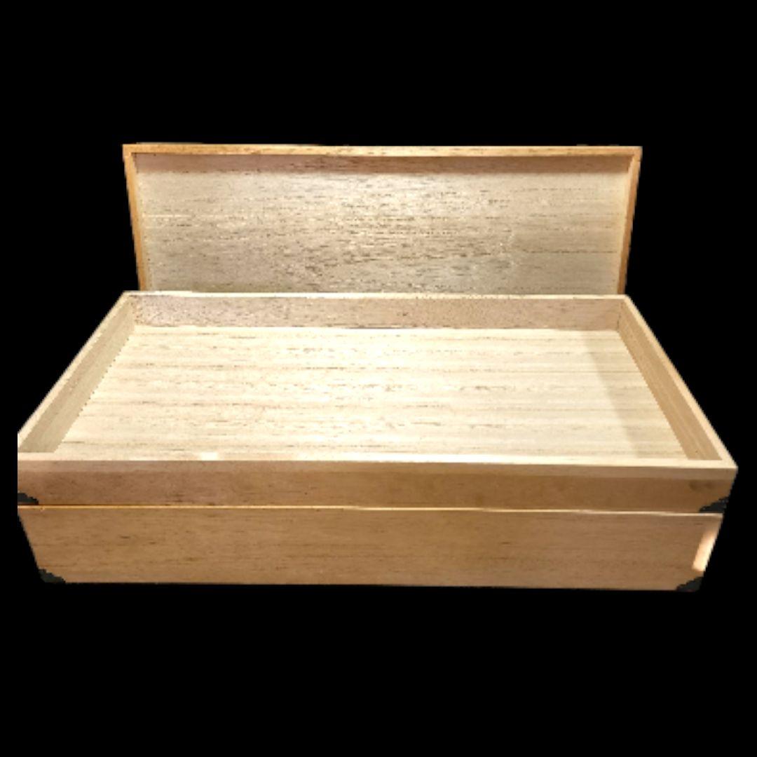 木製大容量収納ボックス　きもの　帯　桐タンス　２段　和服　和装