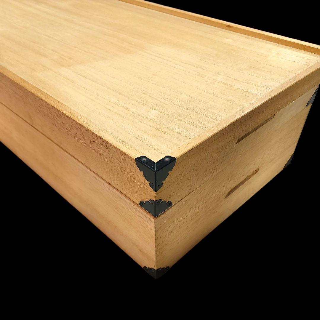 木製大容量収納ボックス　きもの　帯　桐タンス　２段　和服　和装