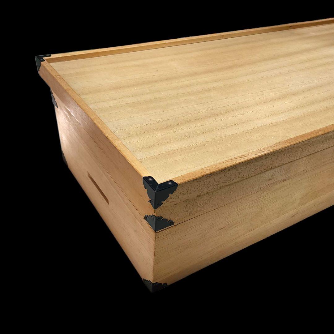 木製大容量収納ボックス　きもの　帯　桐タンス　２段　和服　和装